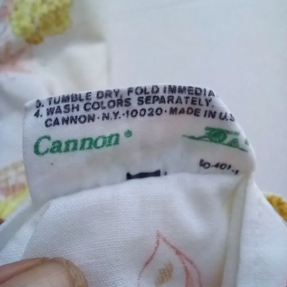 Vtg Cannon Monticello Firenzia Pillowcase-Queen Size 20
